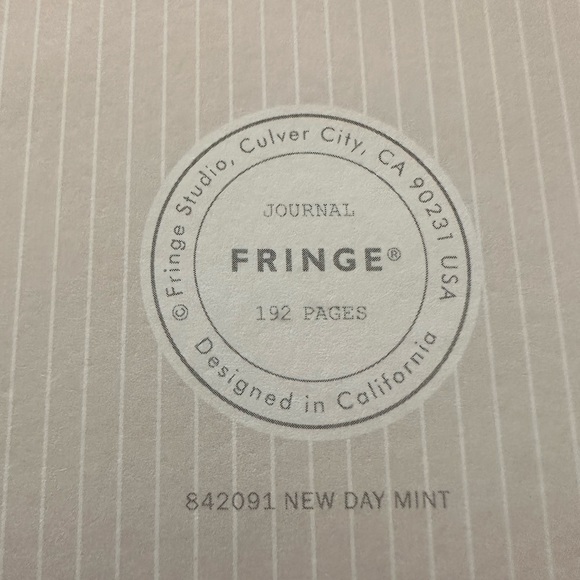 Fringe 192 lined-pages notebook. Mint green color with gold lettering on front. - Picture 6 of 7